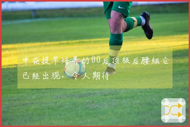 申花提早培养的00后顶级后腰组合已经出现，令人期待